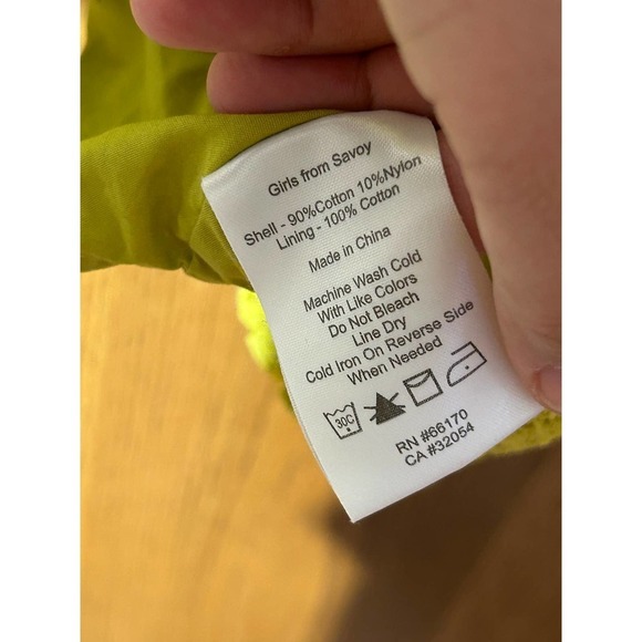 Anthropologie Girls from Savoy chartreuse peplum cutout top - Picture 7 of 9